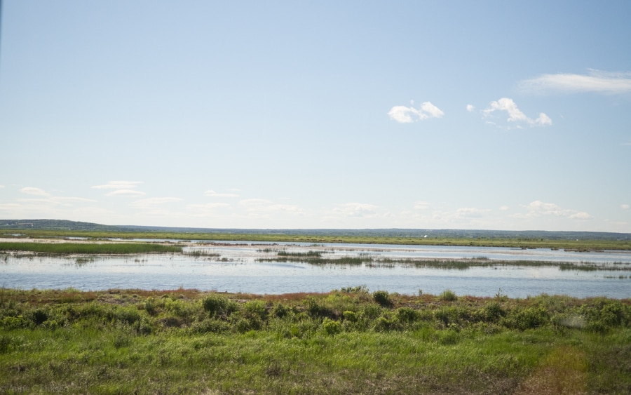 Utsikt fra toget til Montreal