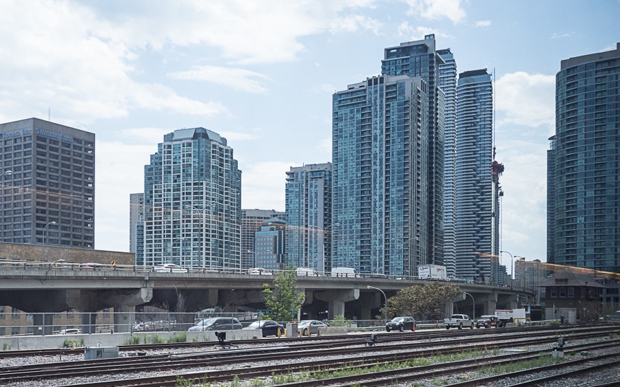 Toget ankommer Toronto