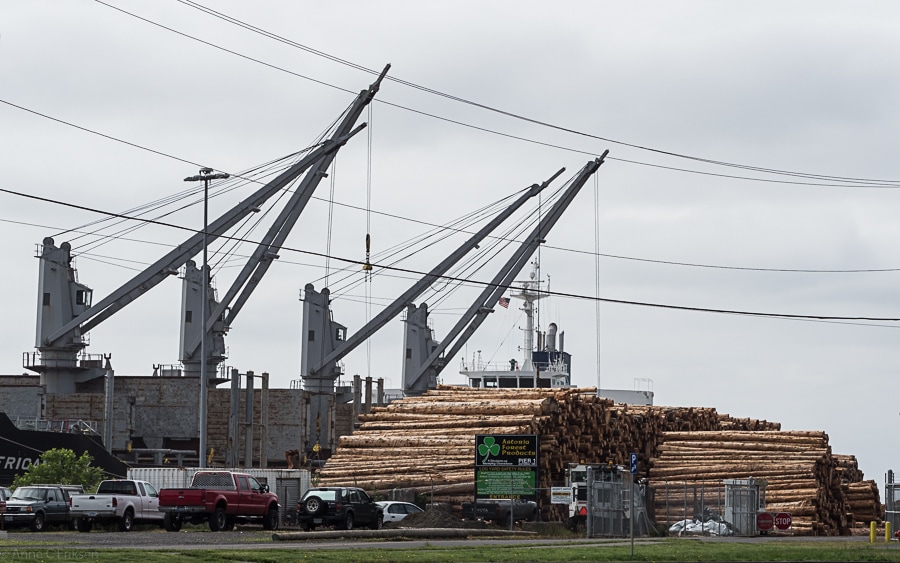 Kraner for lossing av gods fra båtene